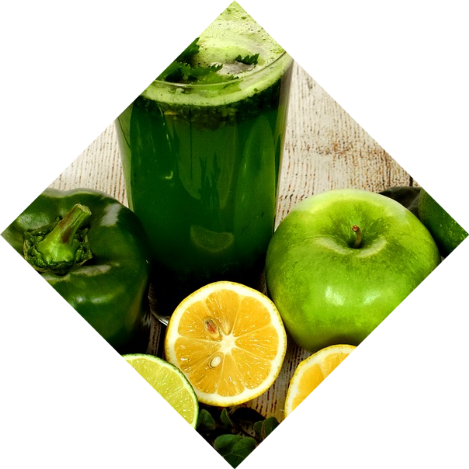 Frullato frutta e verdura.